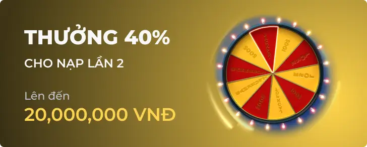 Banner khuyến mãi Thưởng 40%