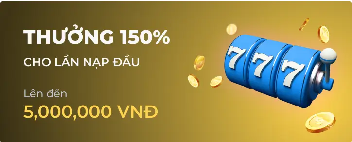 Banner khuyến mãi Thưởng 150%